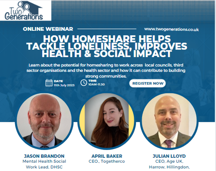 Upcoming webinar explores the health and social benefits of homesharing